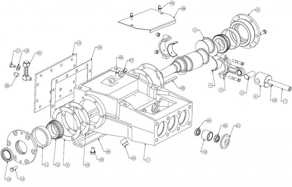 Dupagro_FMC_L06_L06HD_L09HD_L12_Power_End_Drawing_DWG